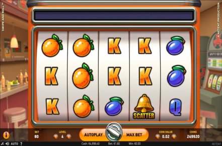 Swipe and Roll Slot Logo