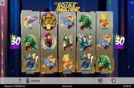 The Justice Machine Slot Logo