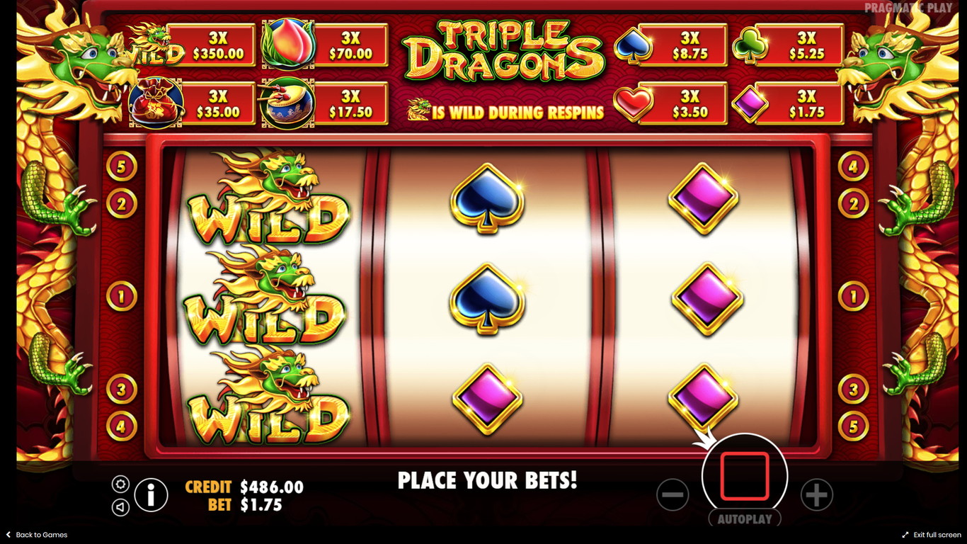 Triple Dragons Slot Demo Image