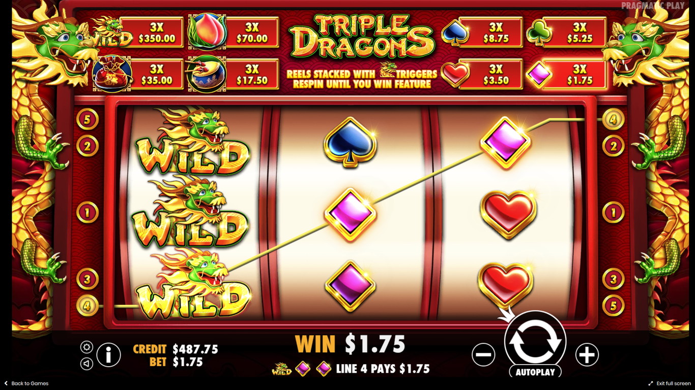 Triple Dragons Slot Slot Image in Demo - pic. 2