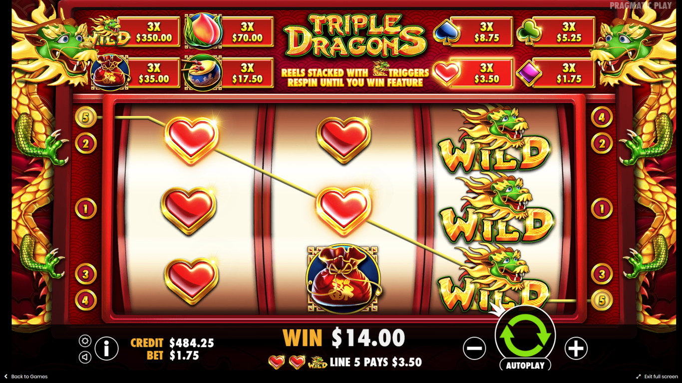 Triple Dragons Slot Slot Image in Demo - pic. 3