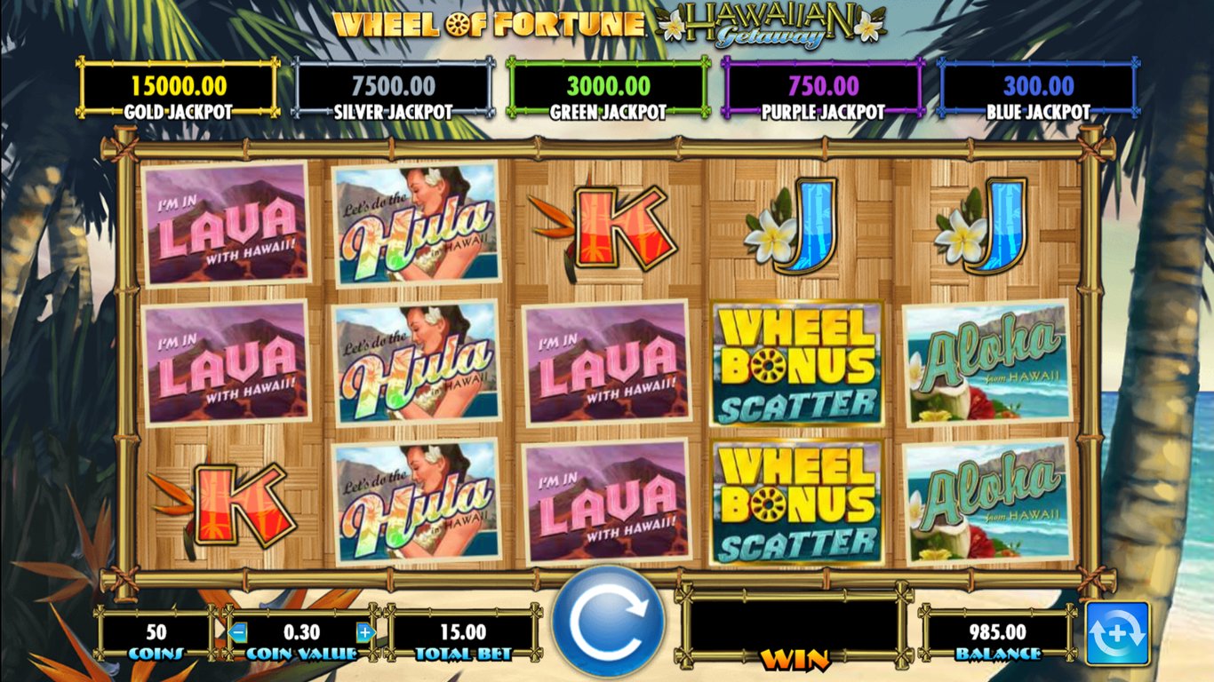 Wheel of Fortune Hawaiian Getaway Slot Demo Image