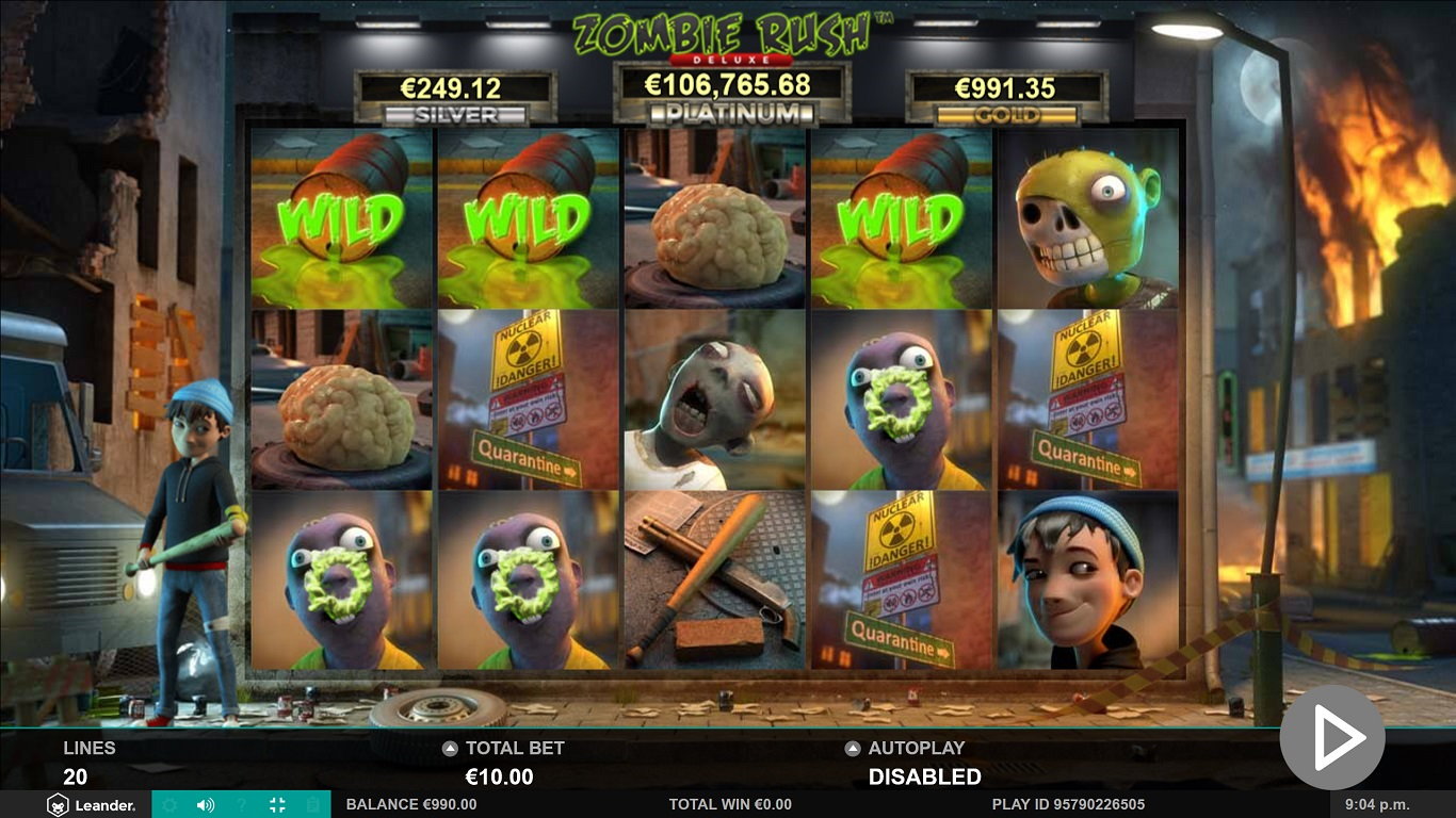 Zombie Rush Deluxe Slot Demo Image