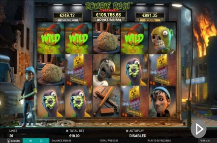 Zombie Rush Deluxe Slot Logo