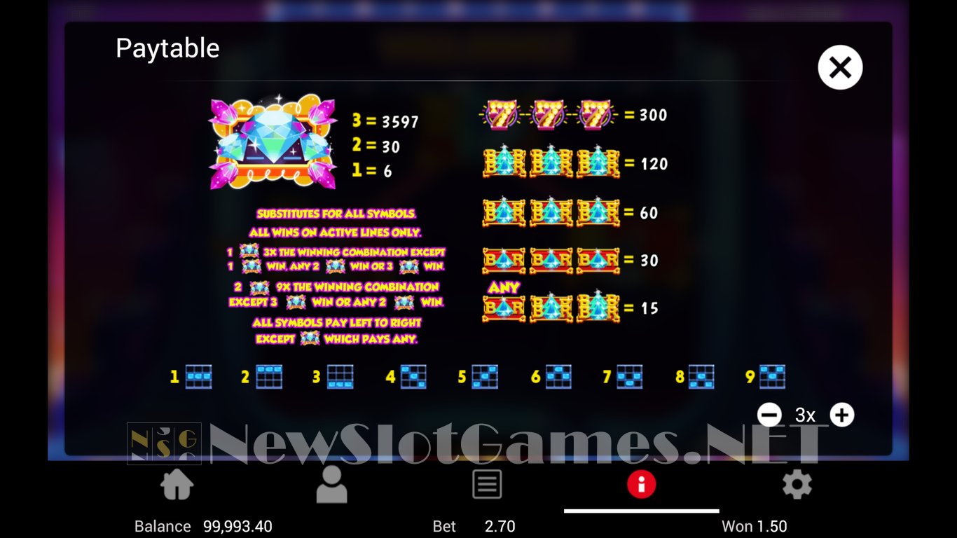 3 Diamonds Slot Slot Image in Demo - pic. 4