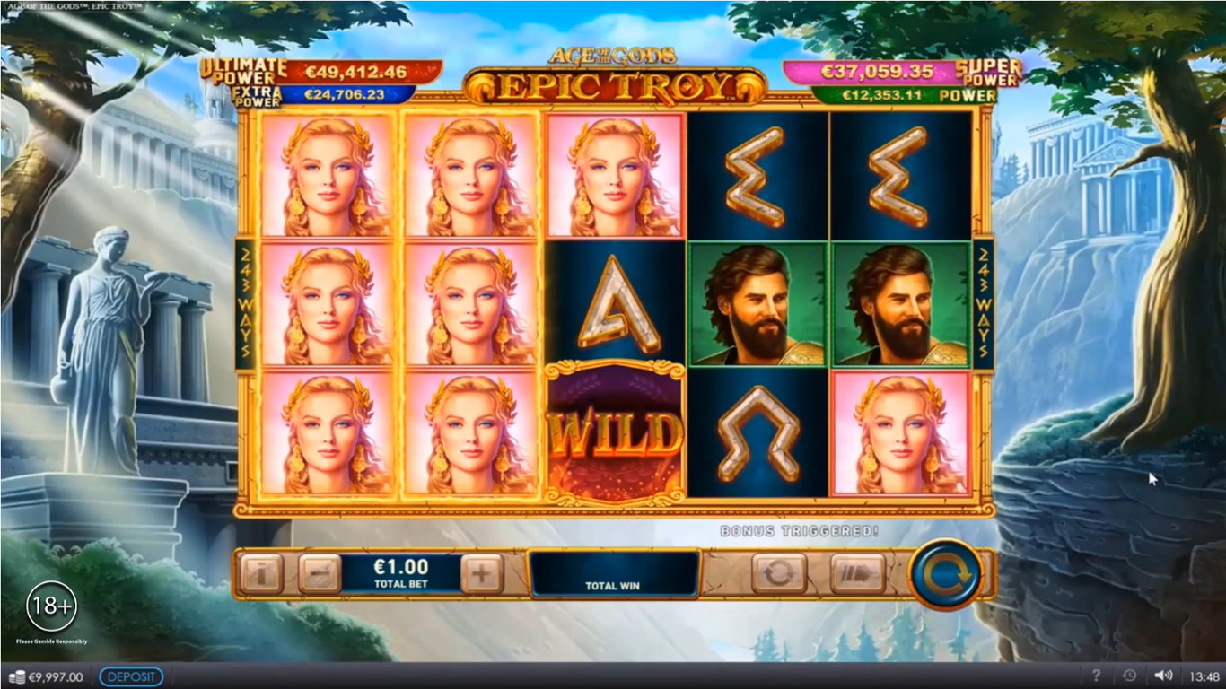 Age of the Gods Epic Troy Slot Demo Image