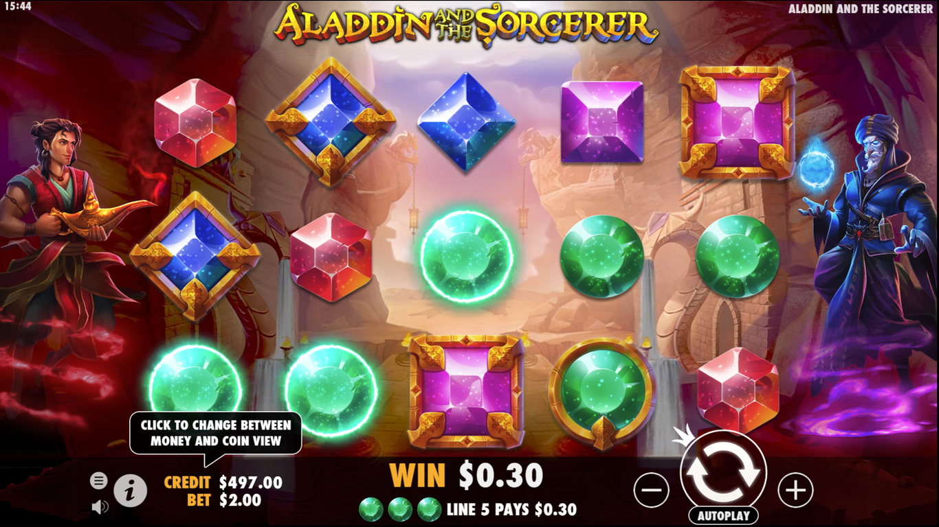 Aladdin and the Sorcerer Slot Slot Image in Demo - pic. 2