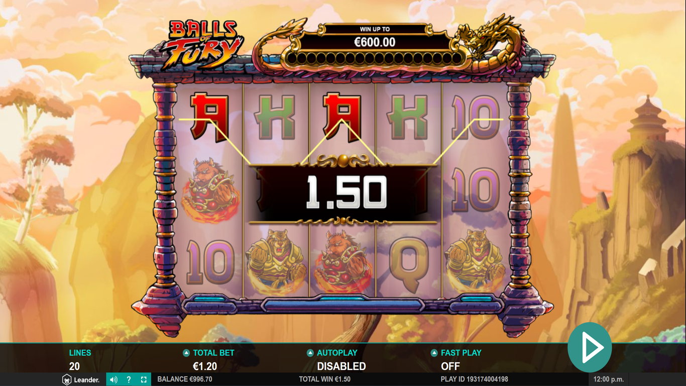 Balls of Fury Slot Slot Image in Demo - pic. 2