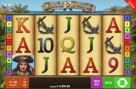 Books and Pearls Slot Logo