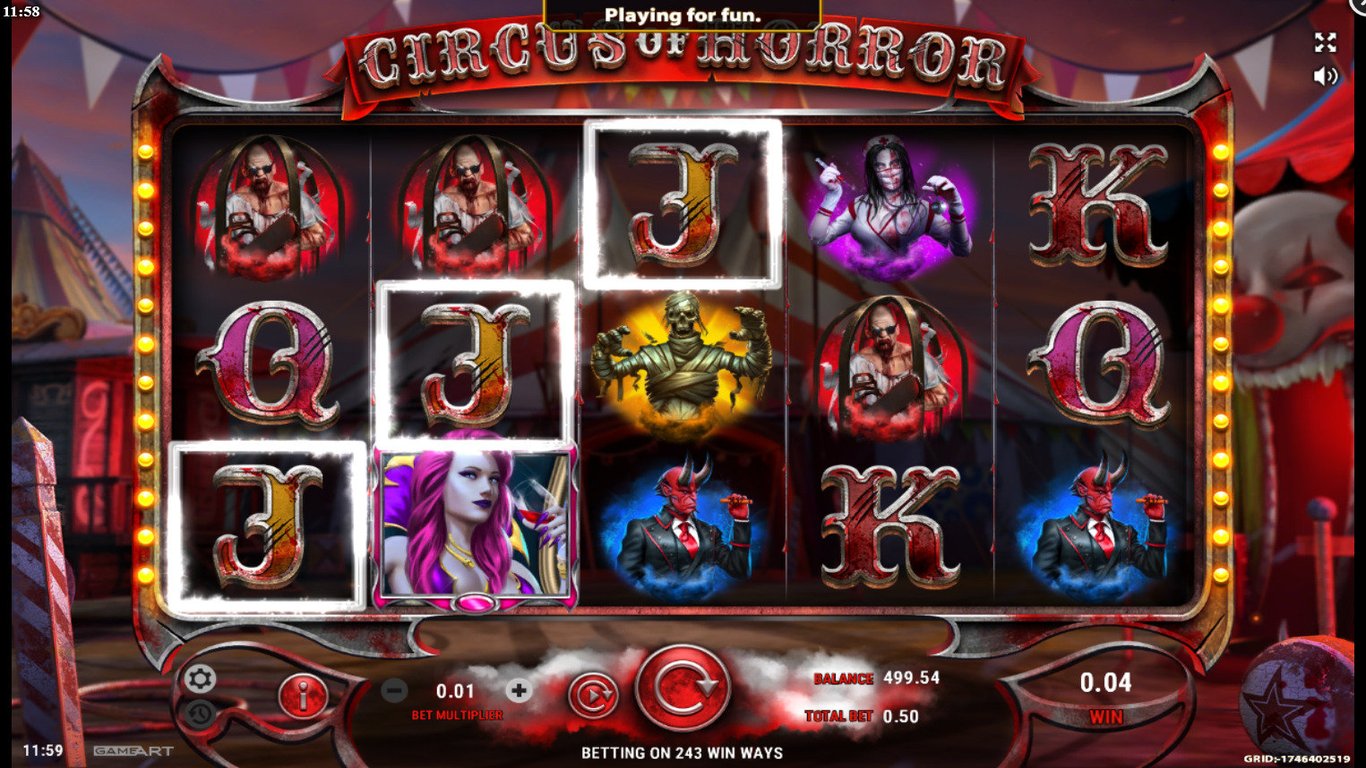 Circus of Horror Slot Demo Image