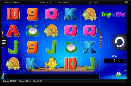 Frogs n Flies Temple Cash Slot Logo