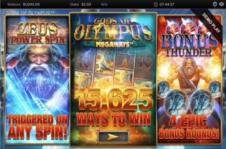 Gods of Olympus Megaways Slot Logo
