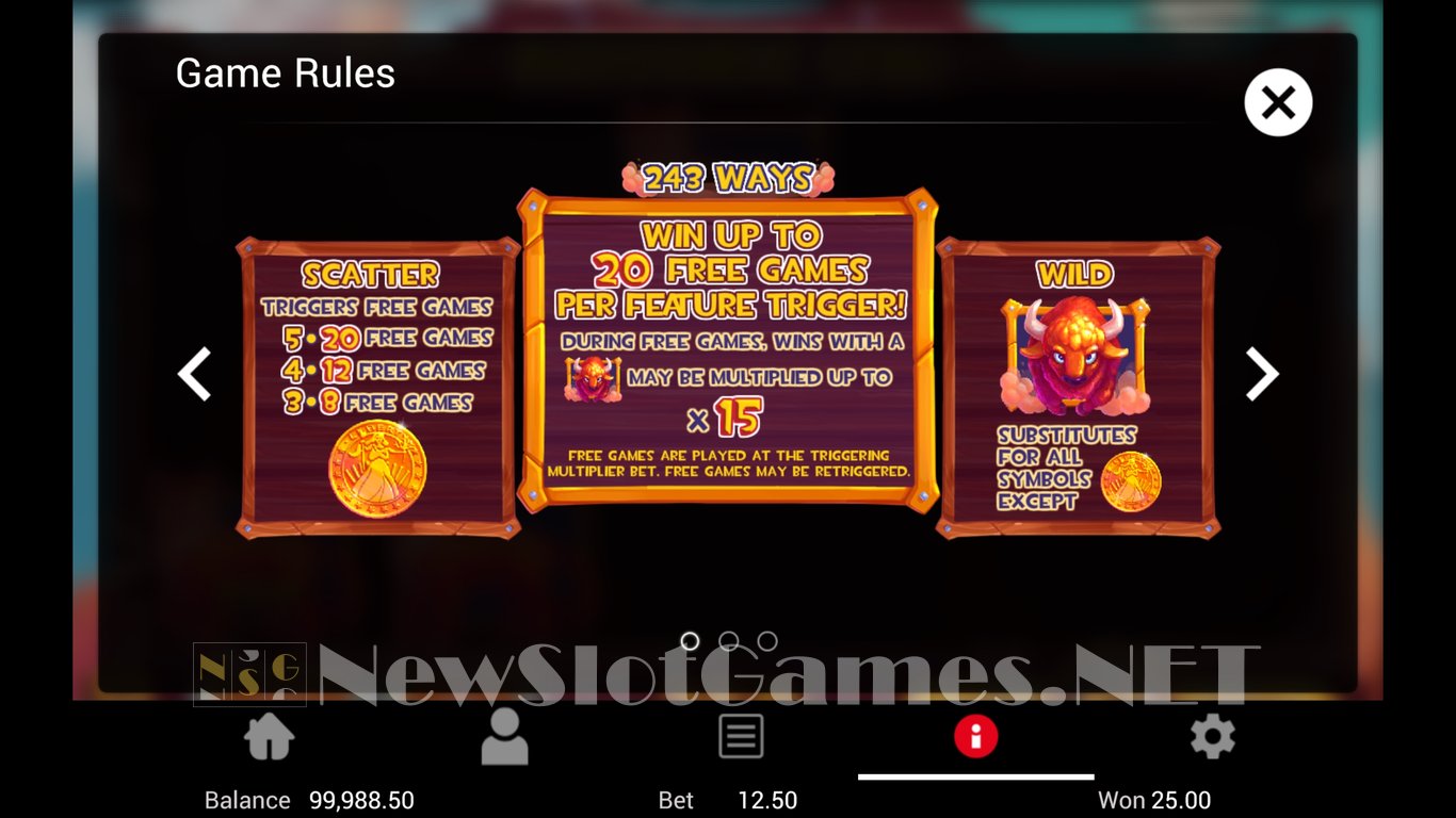 Golden Buffalo Slot Slot Image in Demo - pic. 3
