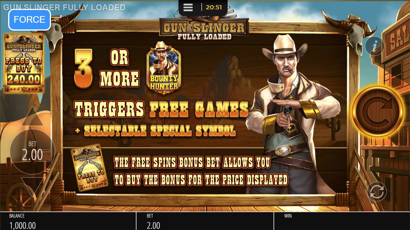 Gun Slinger Fully Loaded Slot Demo Image