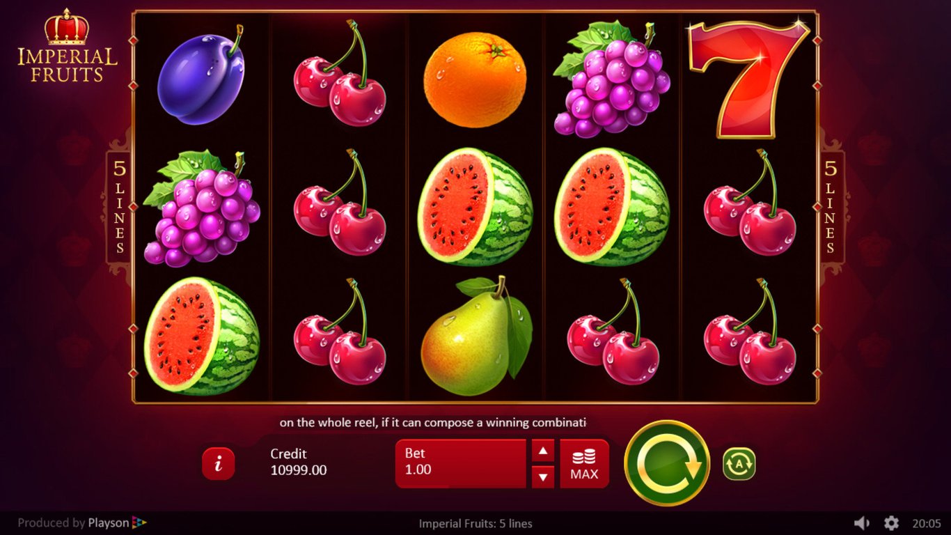 Imperial Fruits 5 Lines Slot Demo Image