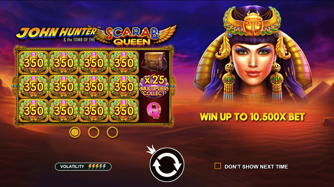 John Hunter and the Tomb of the Scarab Queen Slot Demo Image