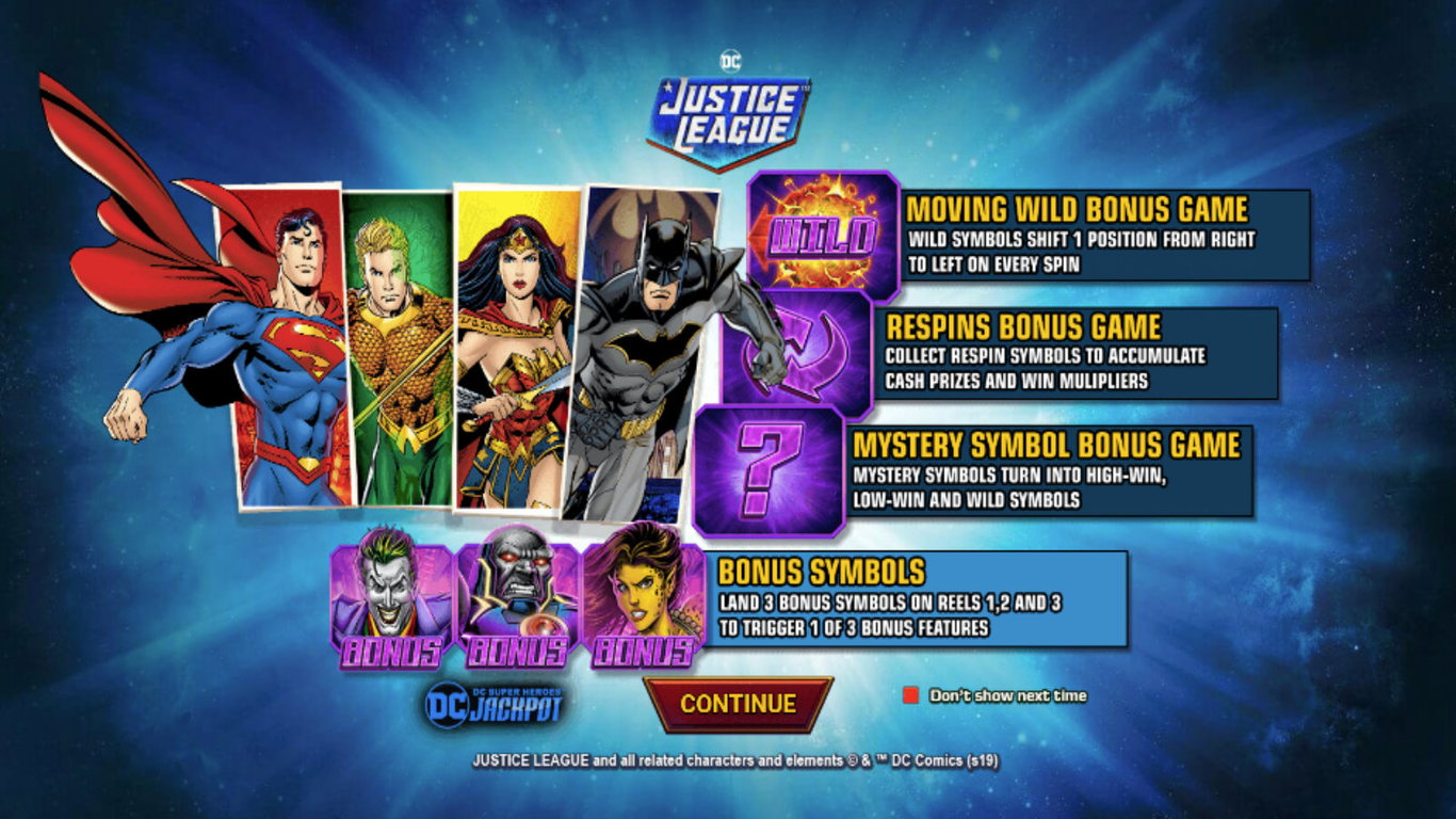 Justice League Comic Slot Demo Image