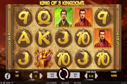 King of 3 Kingdoms Slot Logo