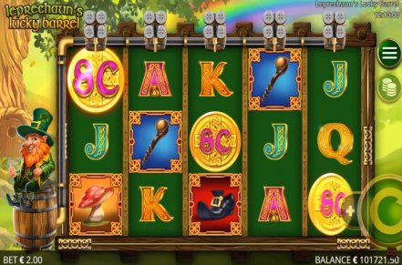Leprechauns Lucky Barrel Slot Logo