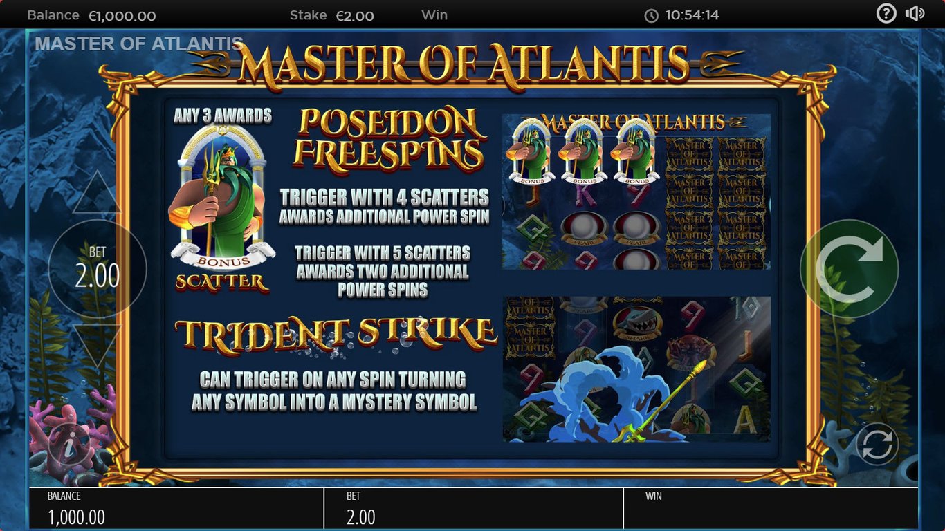 Master of Atlantis Slot Demo Image