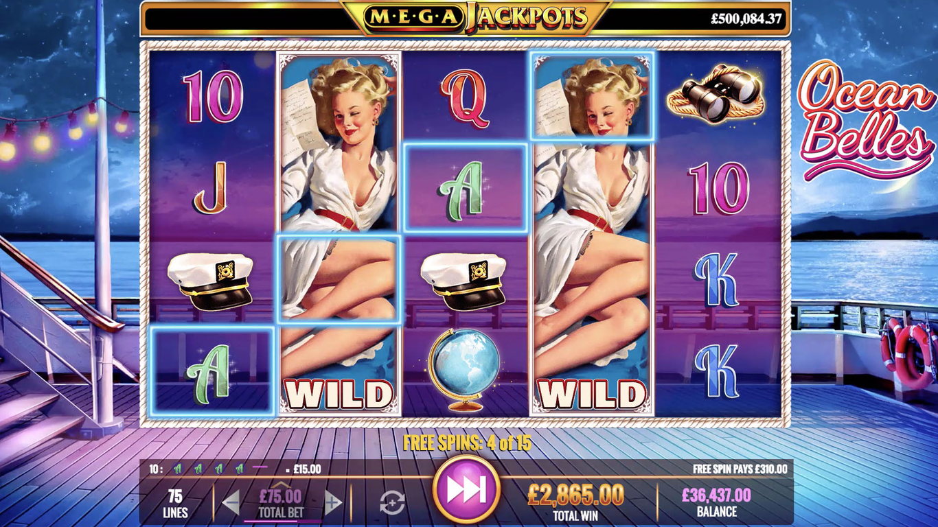 MegaJackpots Ocean Belles Slot Slot Image in Demo - pic. 2
