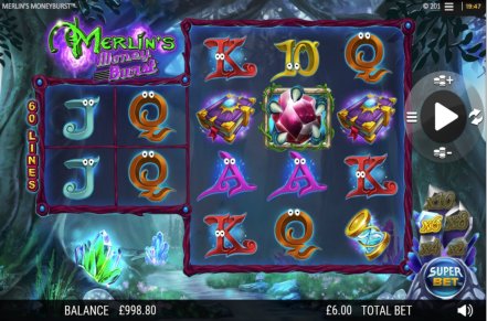 Merlins Moneyburst Slot Logo