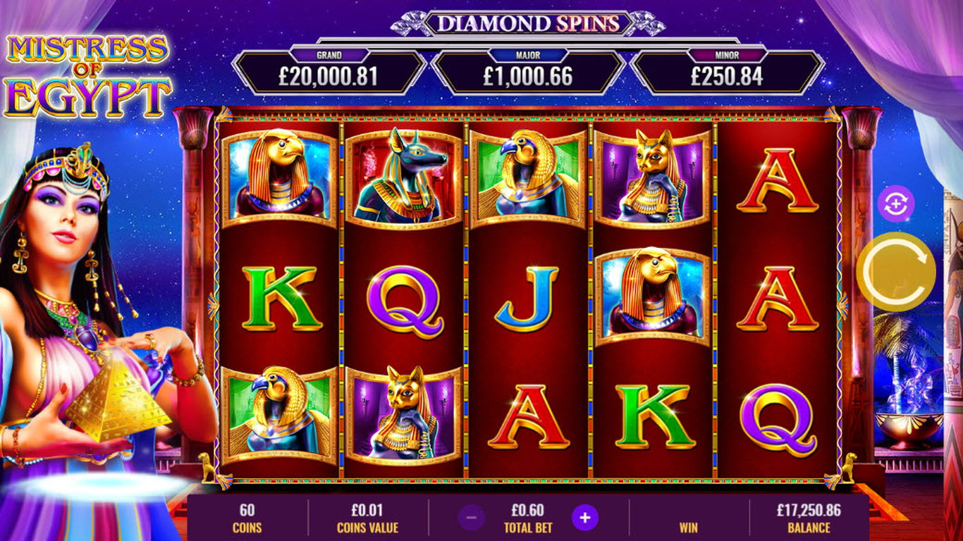 Mistress of Egypt: Diamond Spins Slot Demo Image