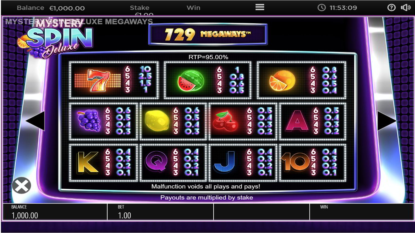 Mystery Spin Deluxe Megaways Slot Slot Image in Demo - pic. 3