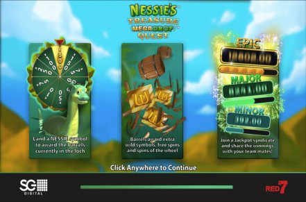 Nessies Treasure Mega Drop Quest Slot Logo