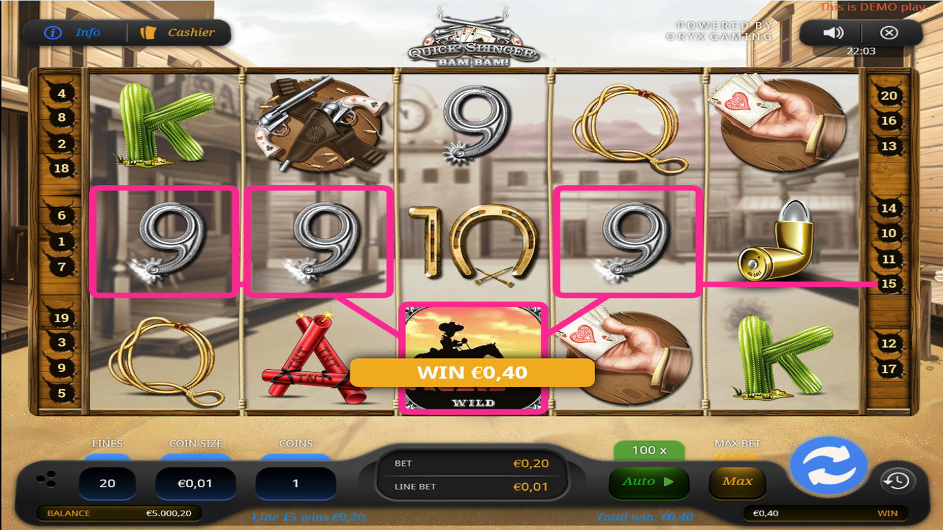 Quick Slinger Bam Bam Slot Slot Image in Demo - pic. 2