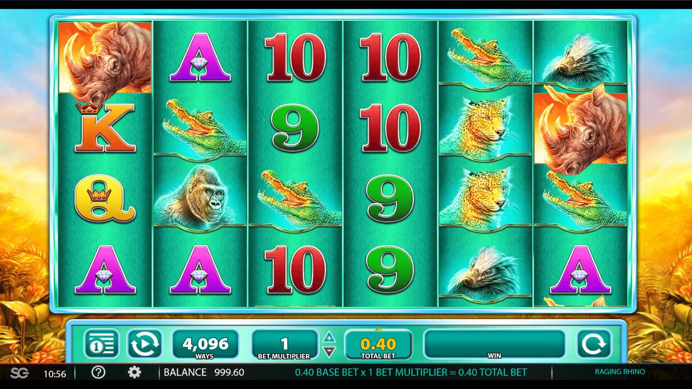 Raging Rhino Megaways Slot Demo Image