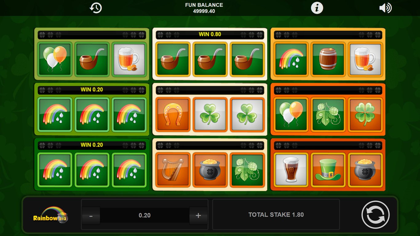 Rainbow 3X3 Slot Demo Image