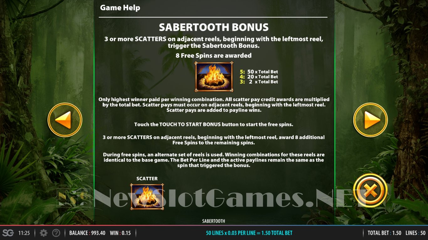 Sabertooth Slot Slot Image in Demo - pic. 7