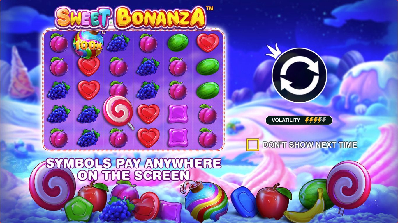 Sweet Bonanza Slot Gameplay Schermafbeelding