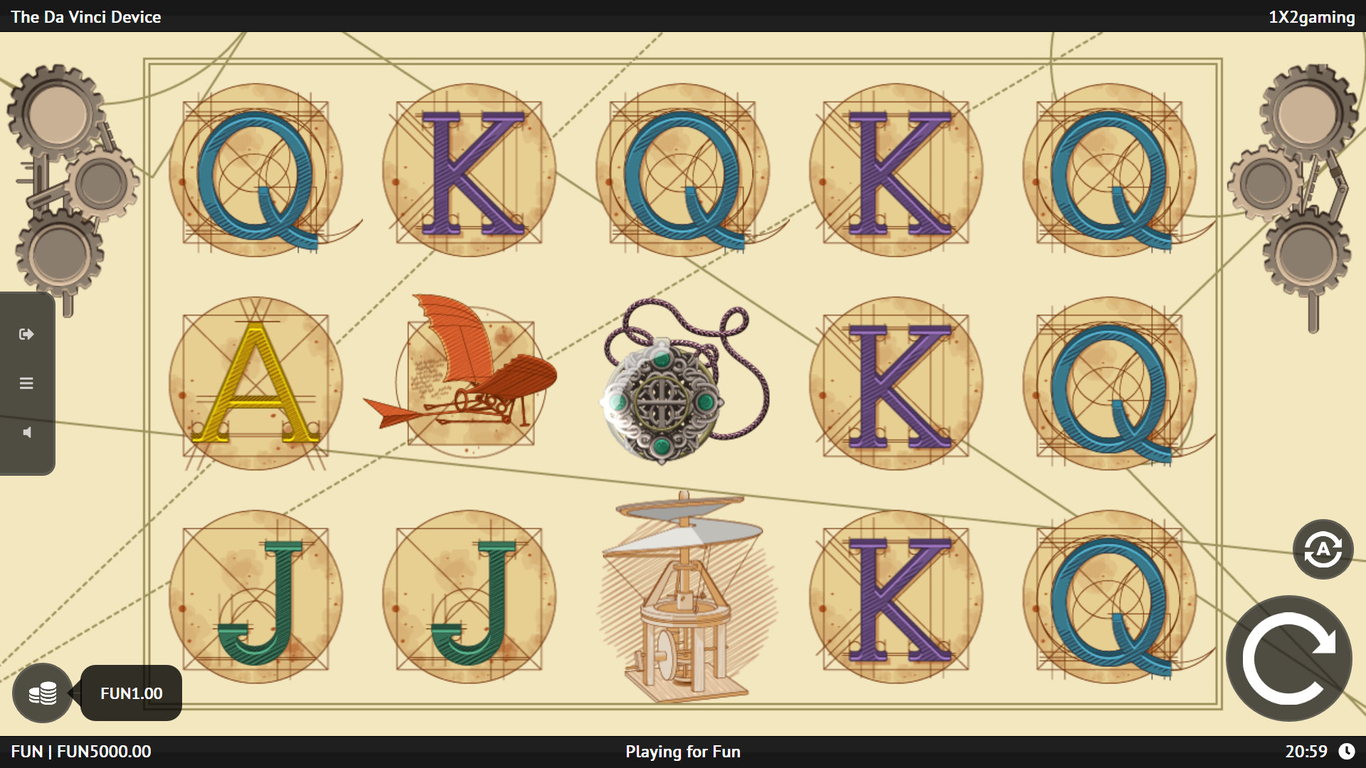 The Da Vinci Device Slot Demo Image