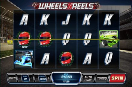 Wheels N Reels Slot Logo