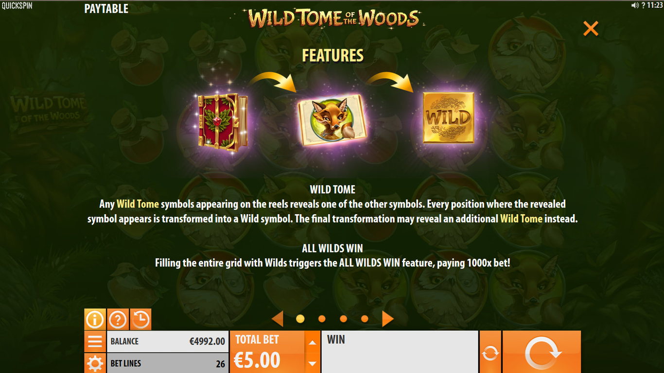 Wild Tome of the Woods Slot Slot Image in Demo - pic. 3