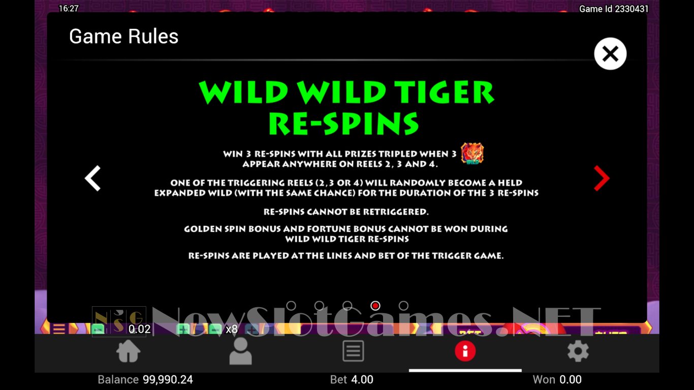 Wild Wild Tiger Slot Slot Image in Demo - pic. 8