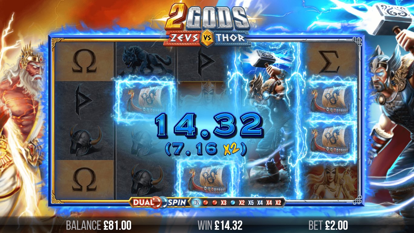 2 Gods: Zeus vs Thor Slot Demo Image