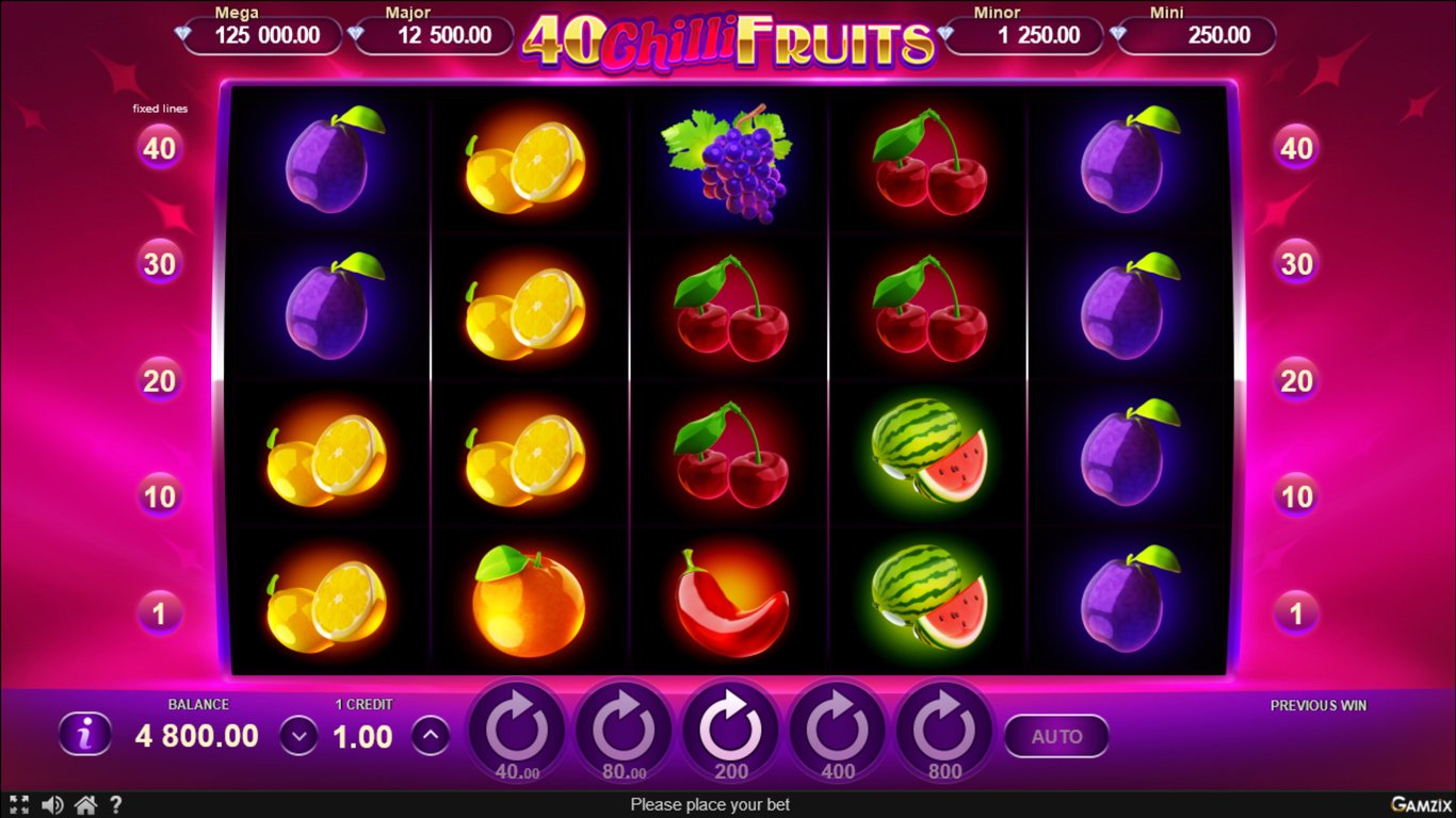 40 Chilli Fruits Slot Demo Image