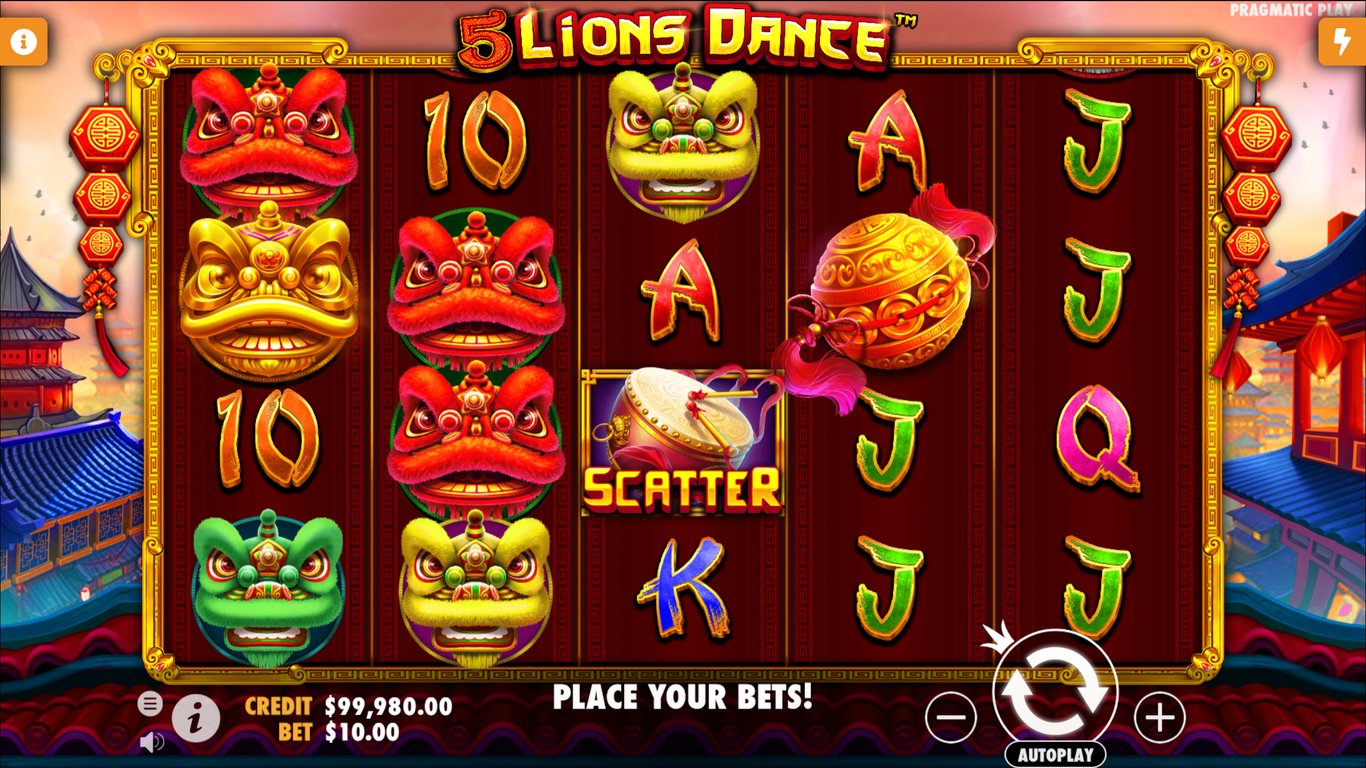 5 Lions Dance Slot Slot Image in Demo - pic. 2