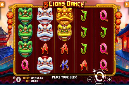 5 Lions Dance Slot Icon