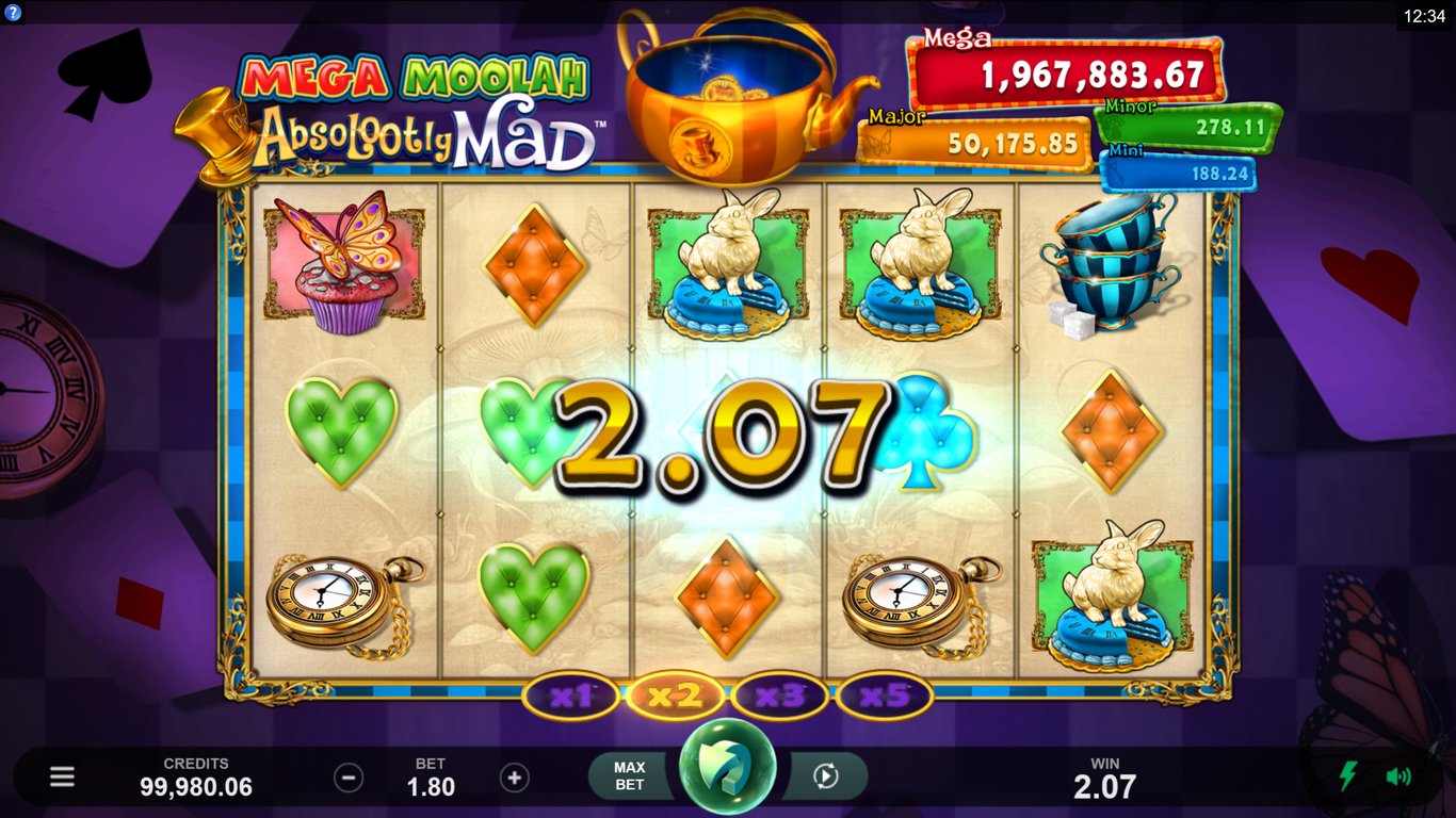 Absolootly Mad: Mega Moolah Slot Slot Image in Demo - pic. 3
