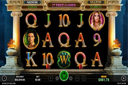 Achilles Deluxe Slot Logo