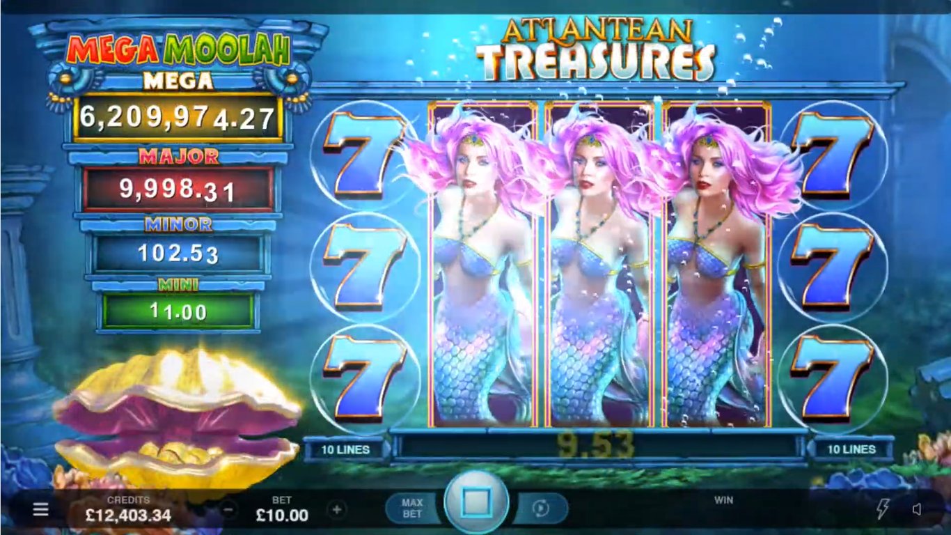 Atlantean Treasures: Mega Moolah Slot Slot Image in Demo - pic. 3