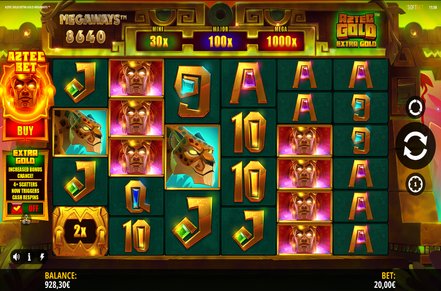 Aztec Gold Extra Gold Megaways Slot Logo