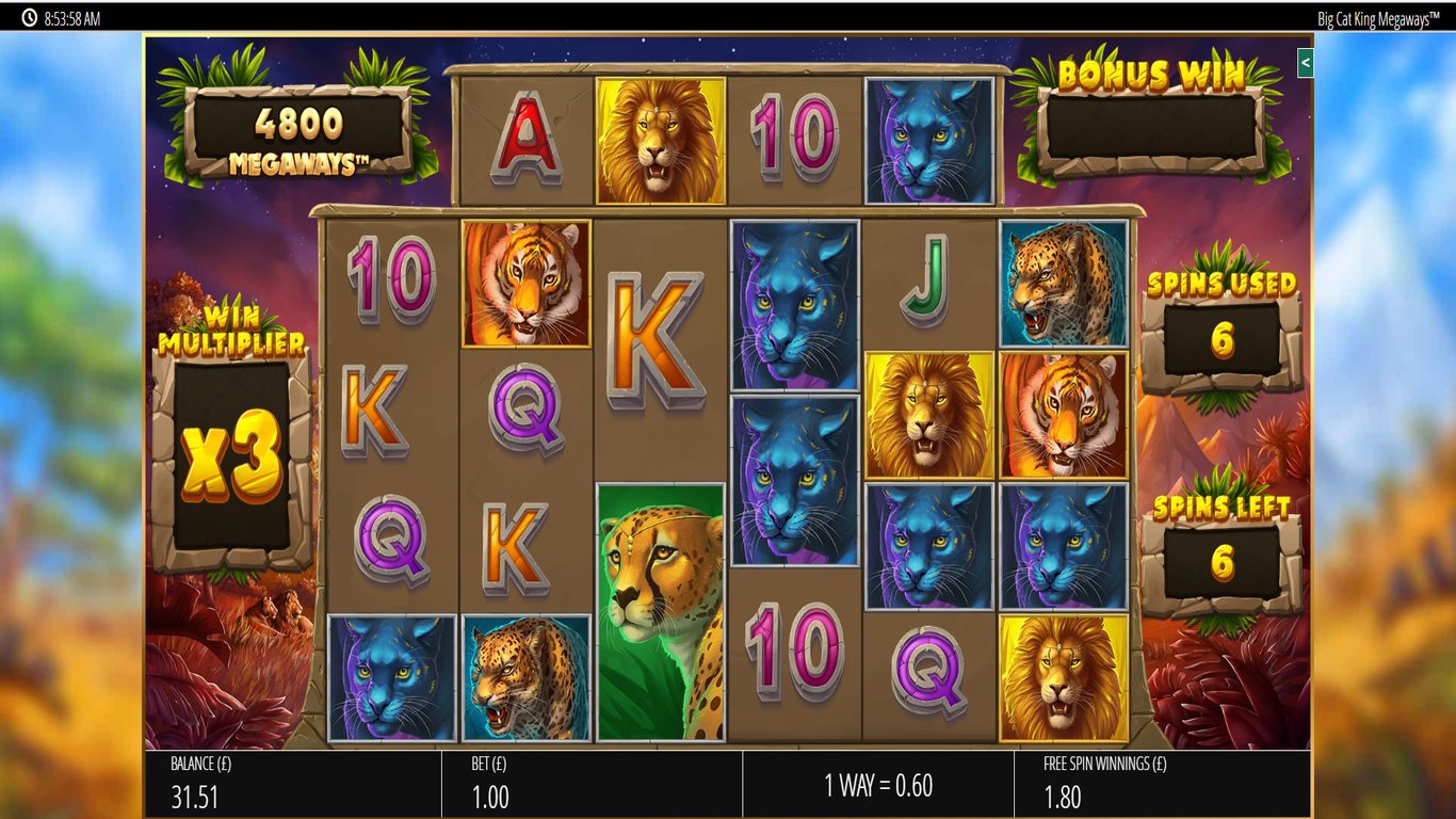 Big Cat King Megaways Slot Slot Image in Demo - pic. 3