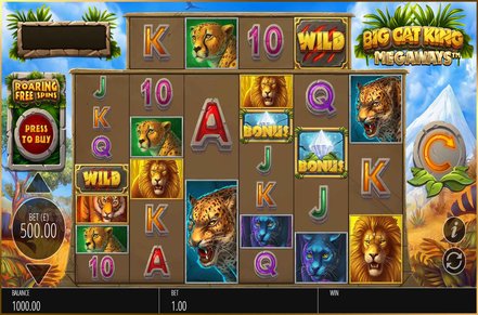 Big Cat King Megaways Slot Logo