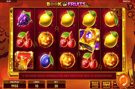 Book of Fruits Halloween Slot Logo