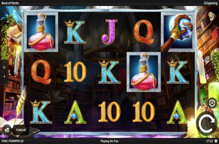 Book of Merlin Slot Logo